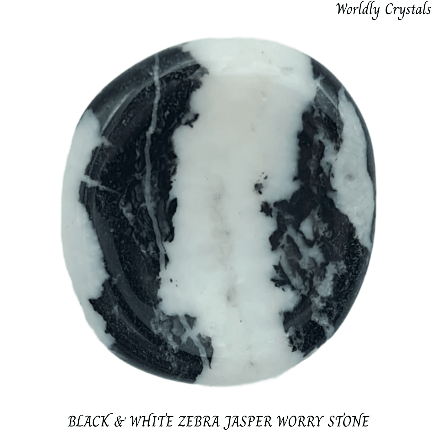 Worry Stone Jasper Zebra Round/Freeform
