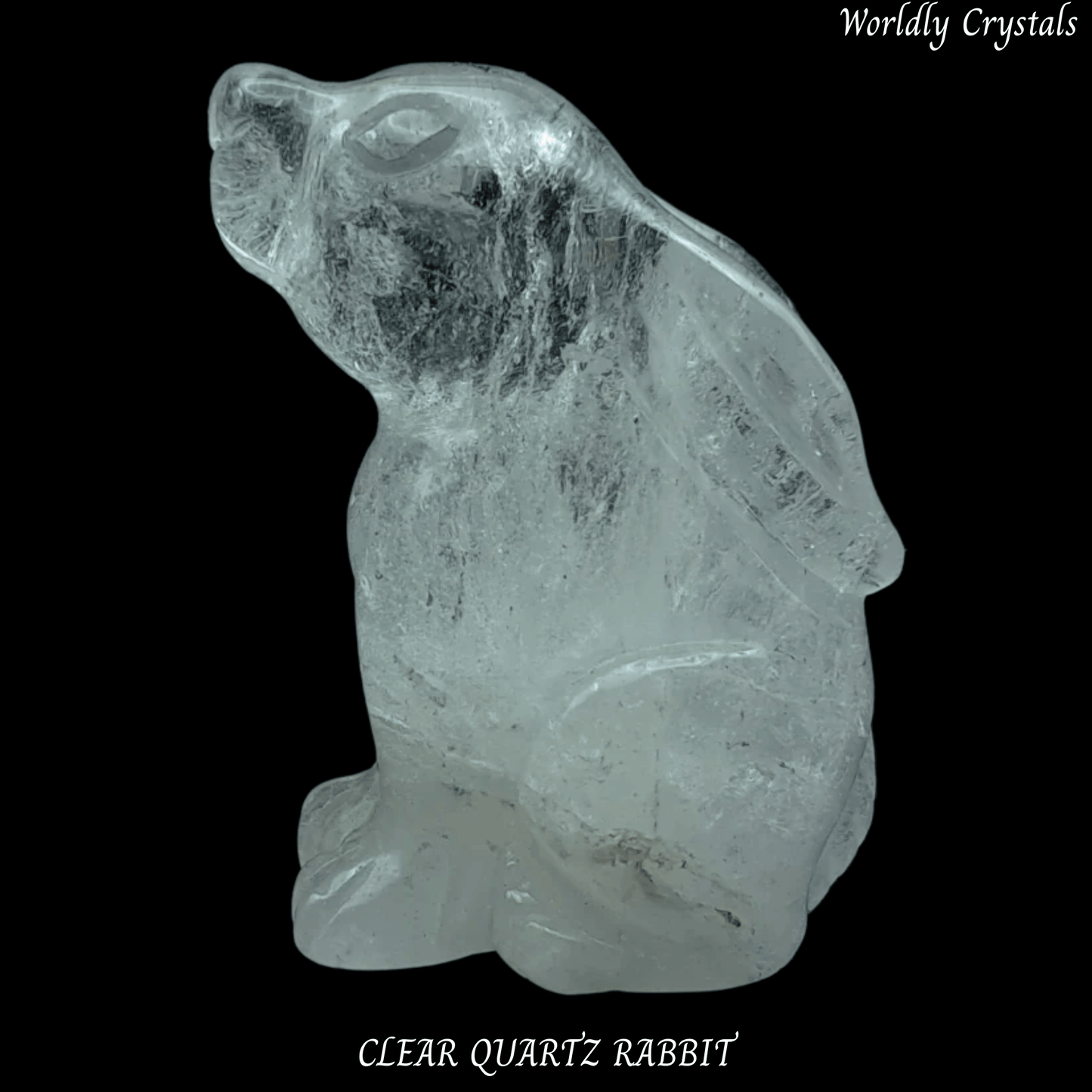 Rabbit Clear Quartz Standing