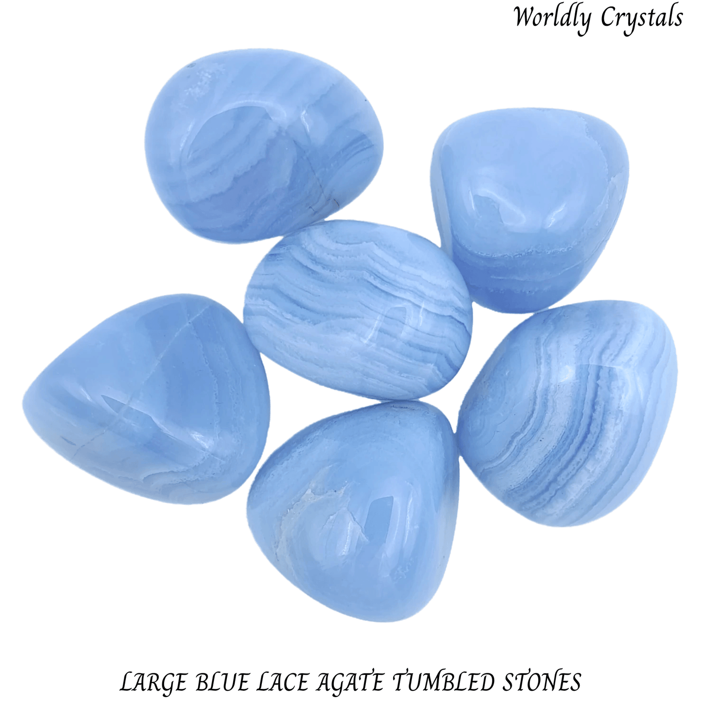Tumbled Polished Agate Blue Lace Large