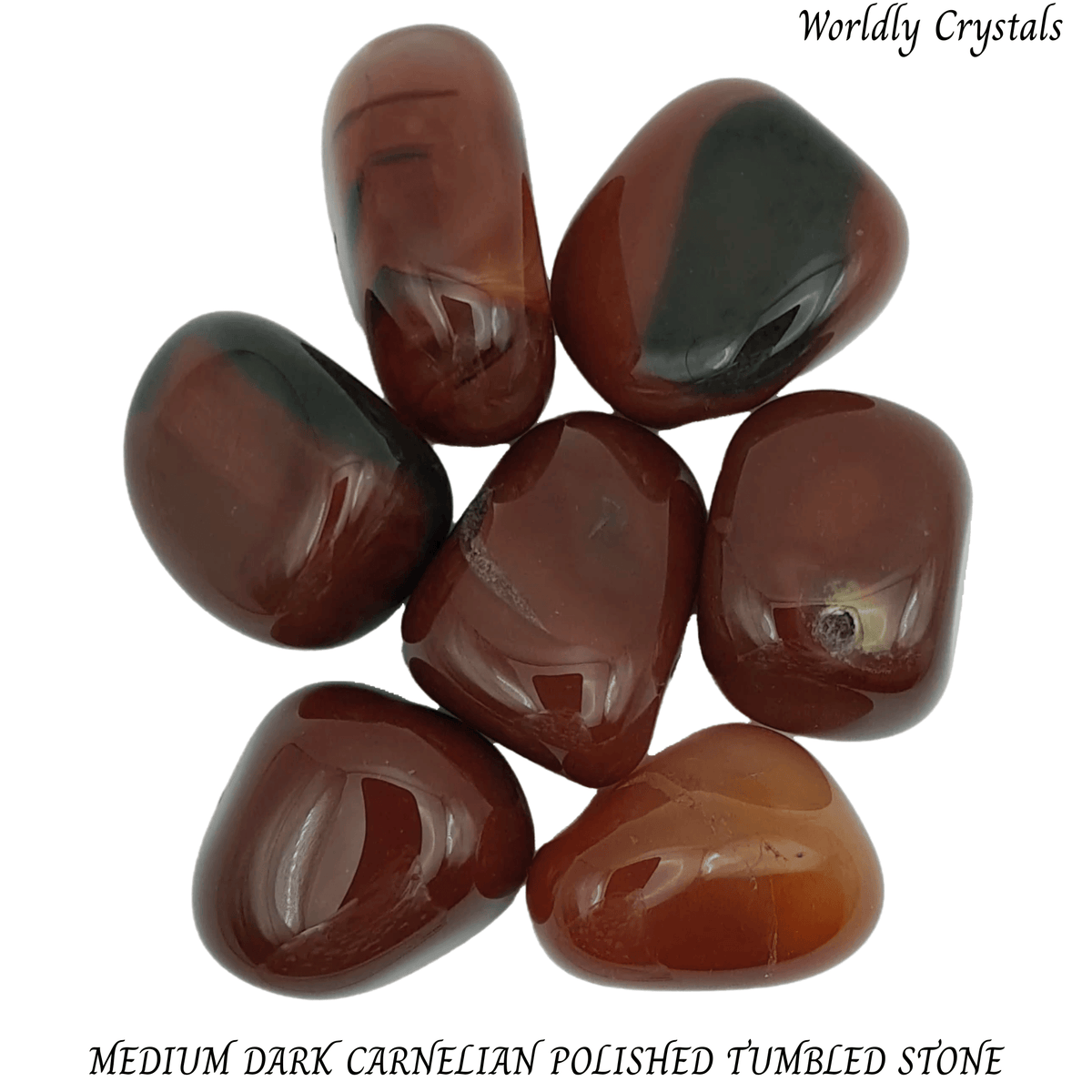 Tumbled Polished Carnelian Medium Dark