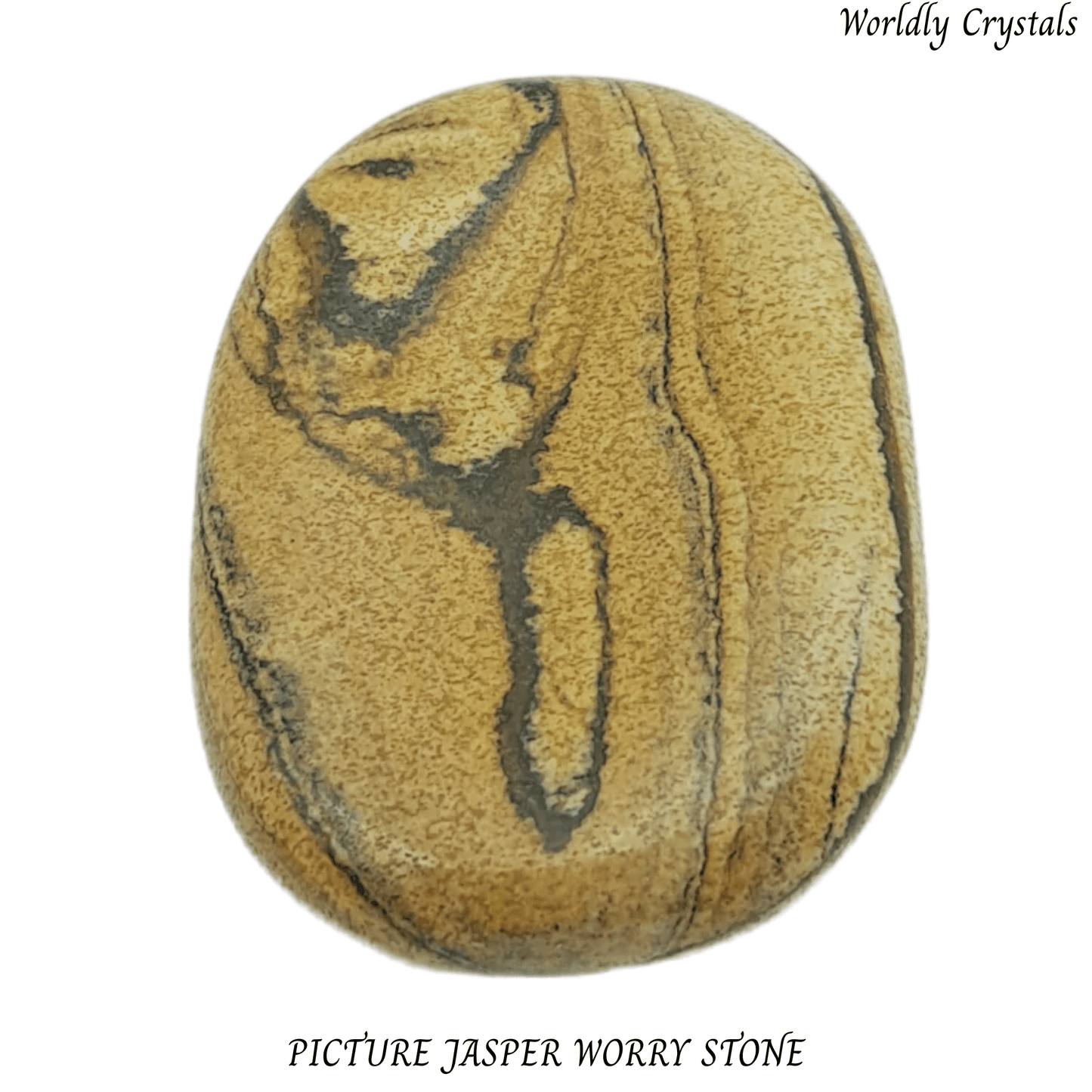 Worry Stone Jasper Picture Oval