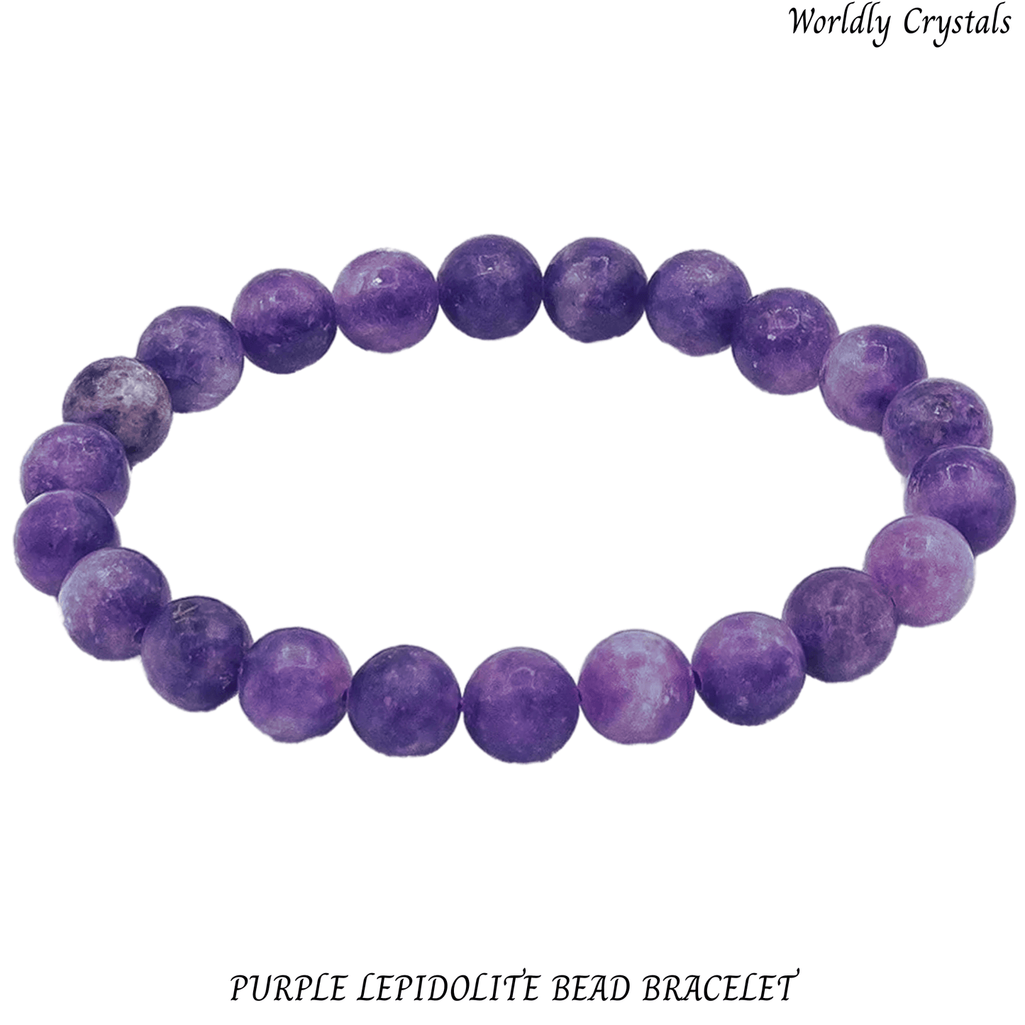Bead Bracelet Lepidolite Purple