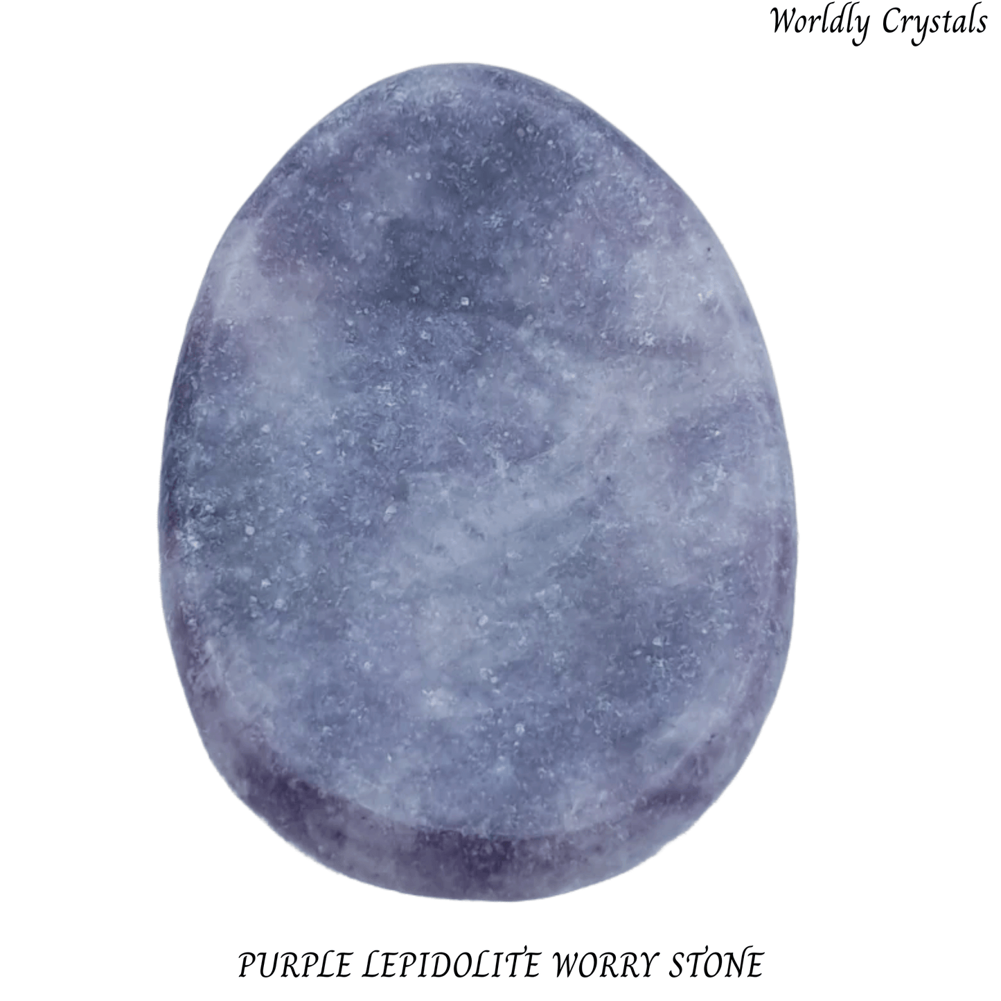 Worry Stone Lepidolite Purple Oval