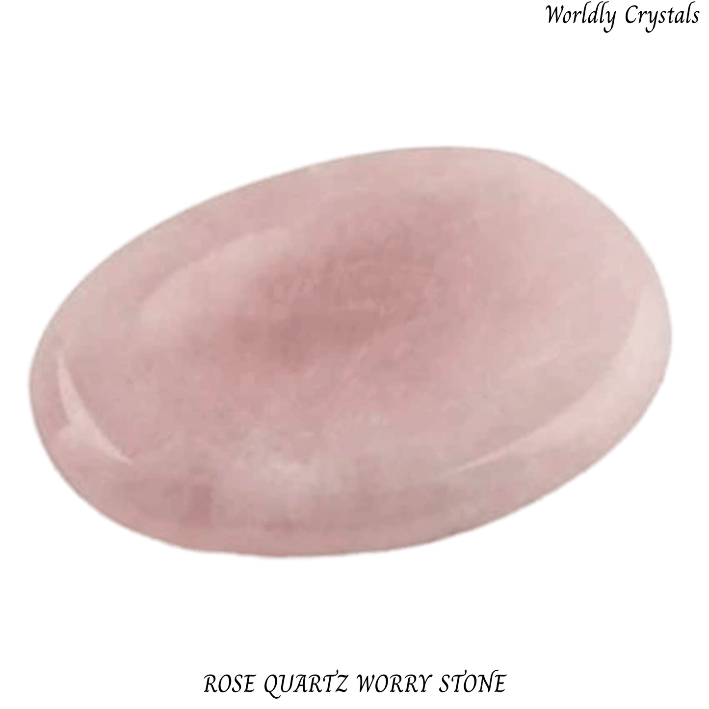 Worry Stone Rose Quartz Oval