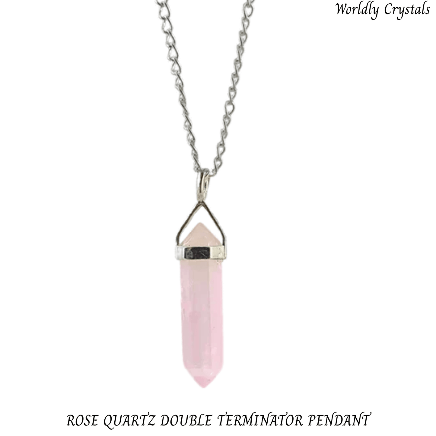 Pendant Rose Quartz Double Terminator