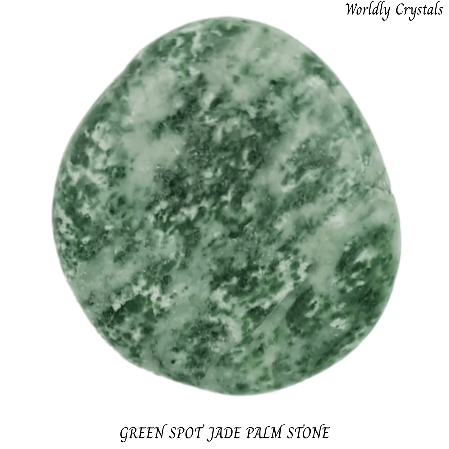 Palm Stone Jade Green Spot