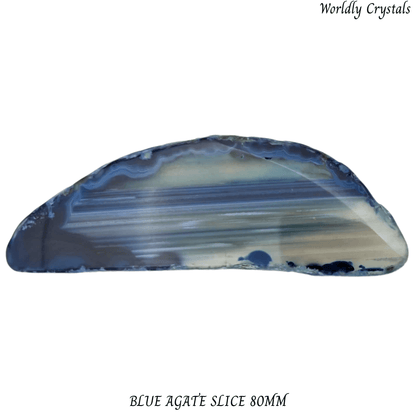 Slice Agate Blue 80mm (dyed)