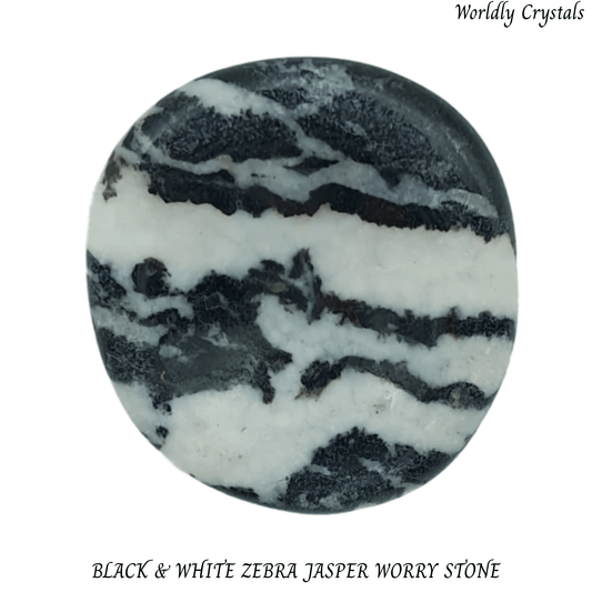 Worry Stone Jasper Zebra Round/Freeform