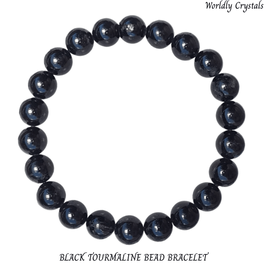 Bead Bracelet Tourmaline Black