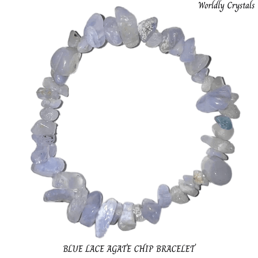 Chip Bracelet Agate Blue Lace