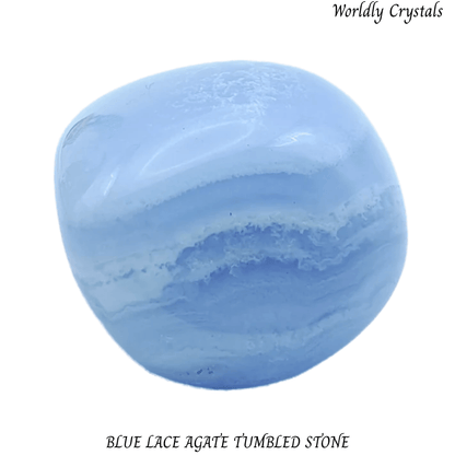 Tumbled Polished Agate Blue Lace Large 1pc