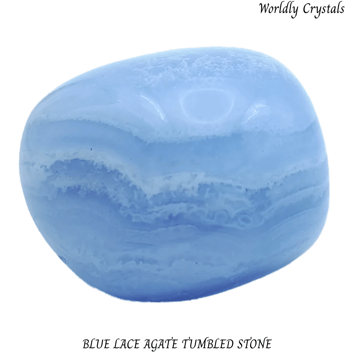 Tumbled Polished Agate Blue Lace Large 1pc