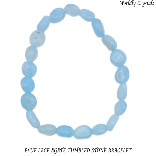 Tumbled Bracelet Agate Blue Lace
