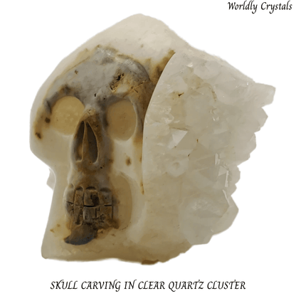 Skull Clear Quartz Cluster