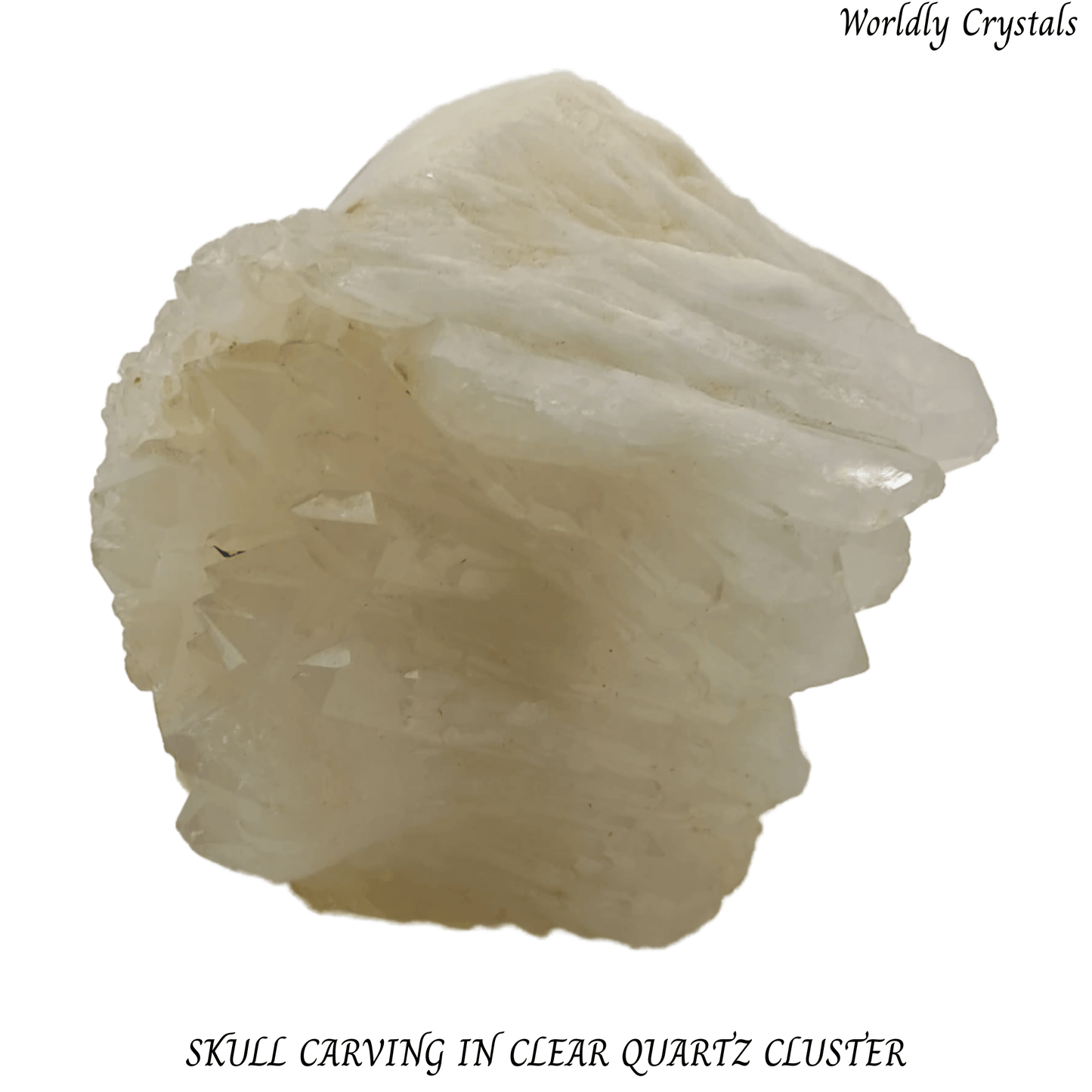 Skull Clear Quartz Cluster