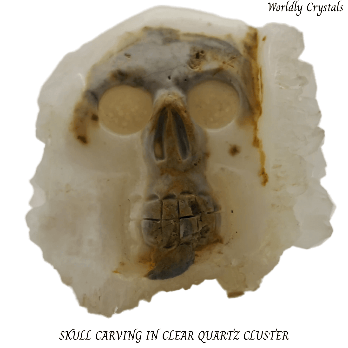 Skull Clear Quartz Cluster