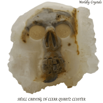 Skull Clear Quartz Cluster