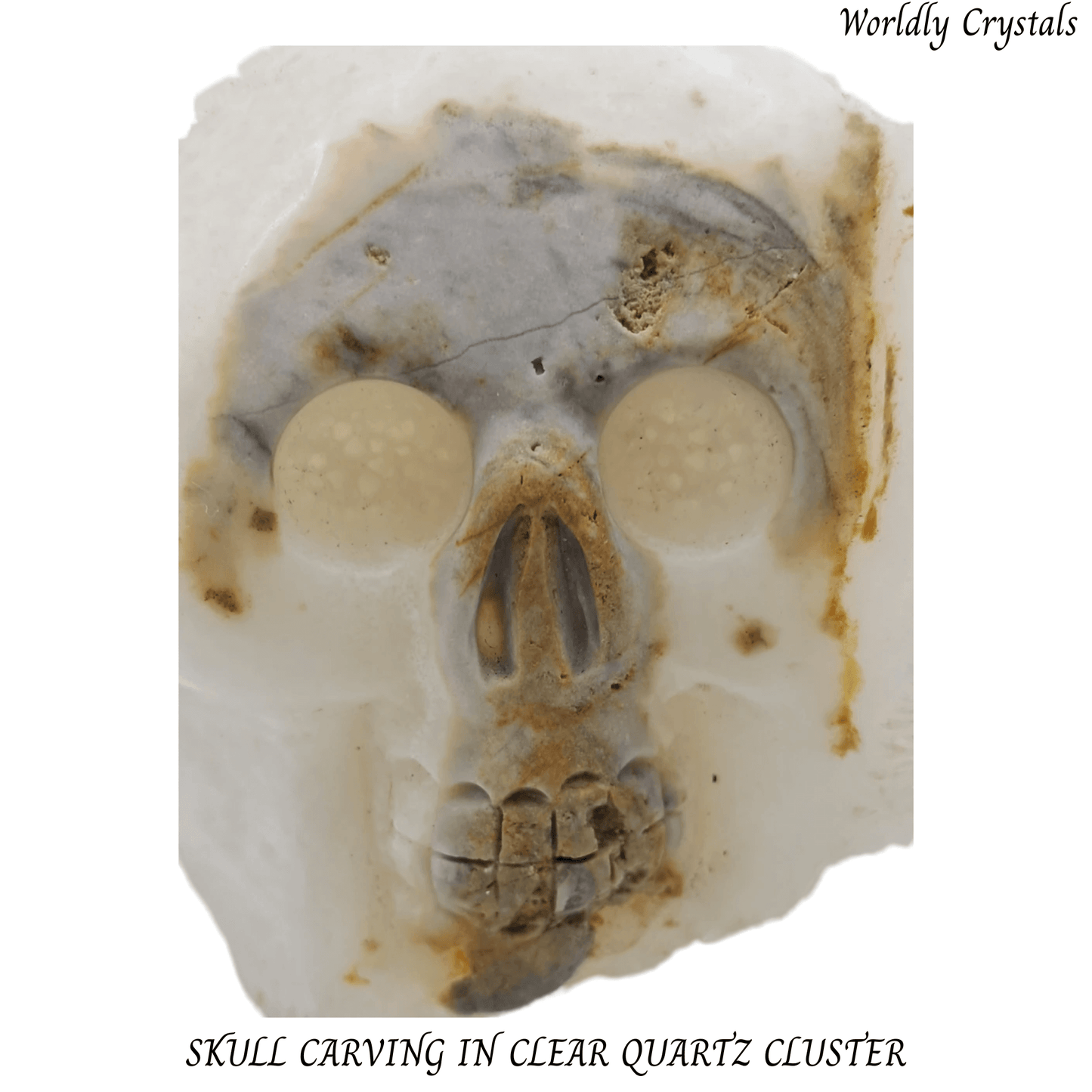 Skull Clear Quartz Cluster
