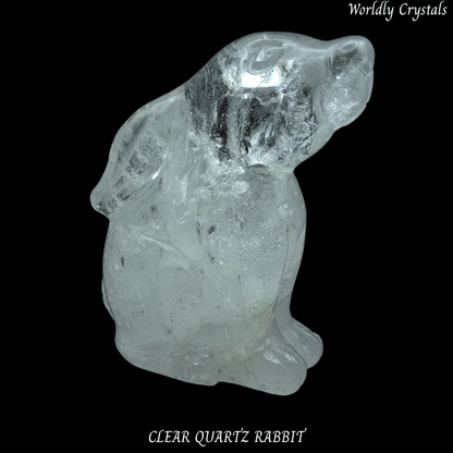 Rabbit Clear Quartz Standing