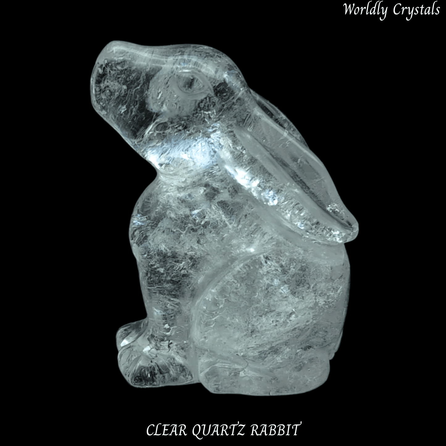 Rabbit Clear Quartz Standing