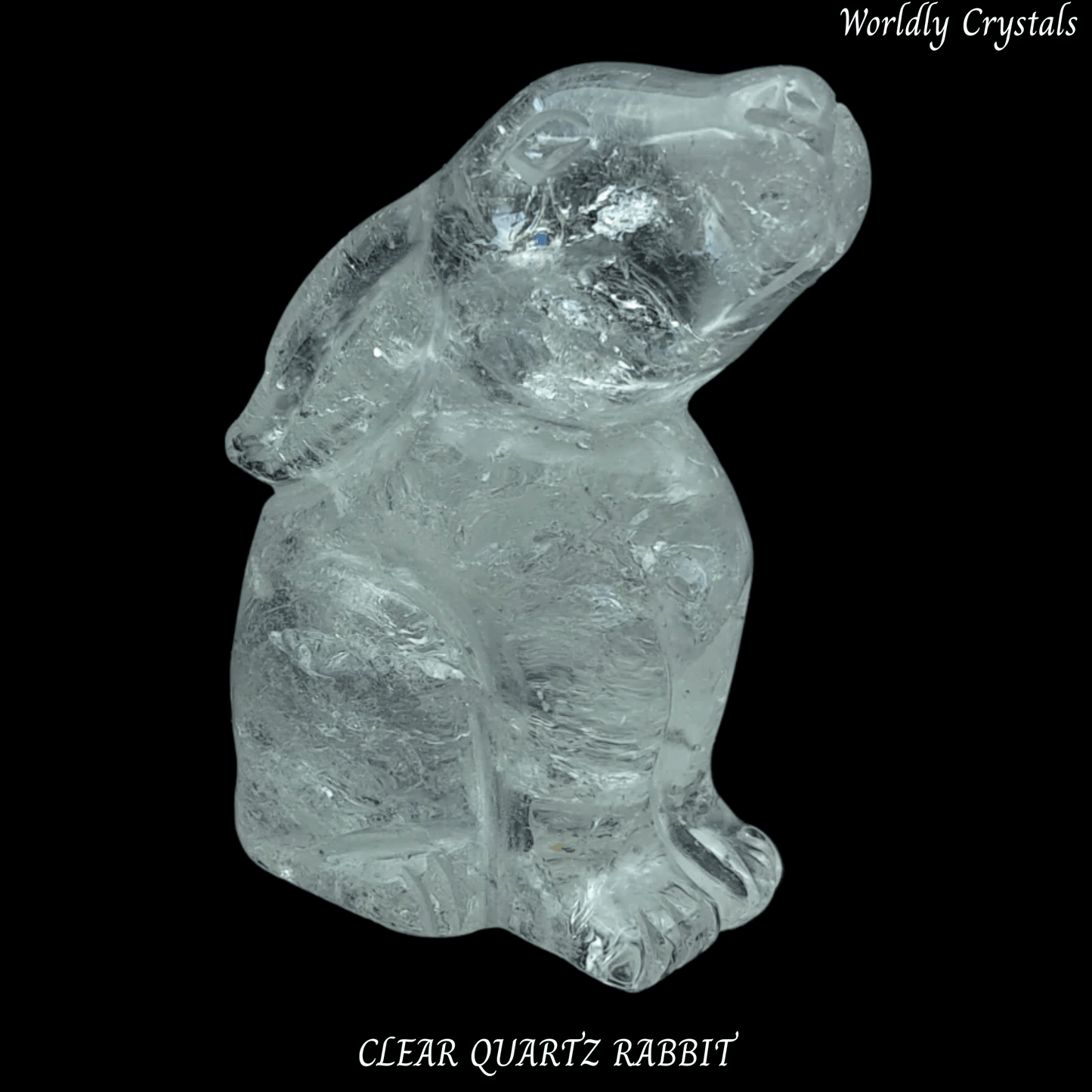 Rabbit Clear Quartz Standing