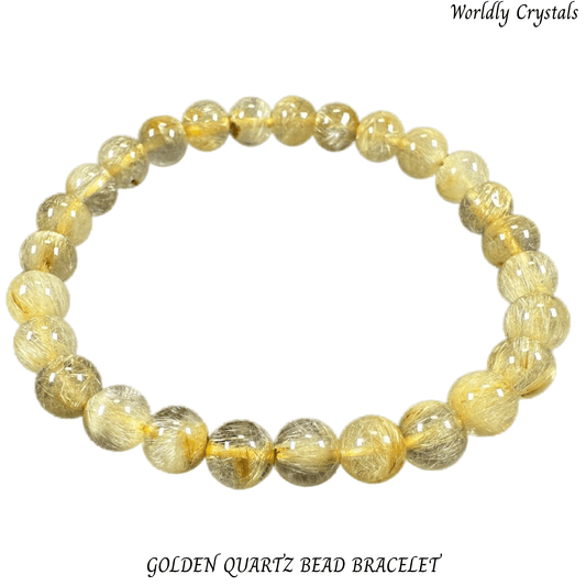 Bead Bracelet Quartz Golden