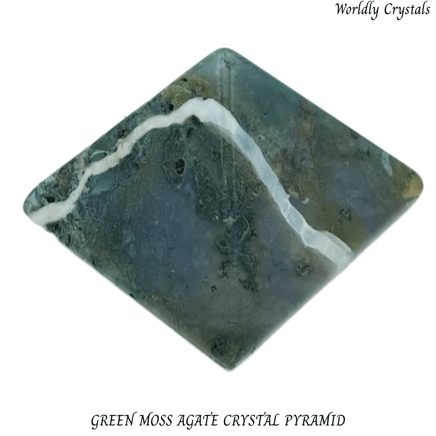 Pyramid Agate Green Moss
