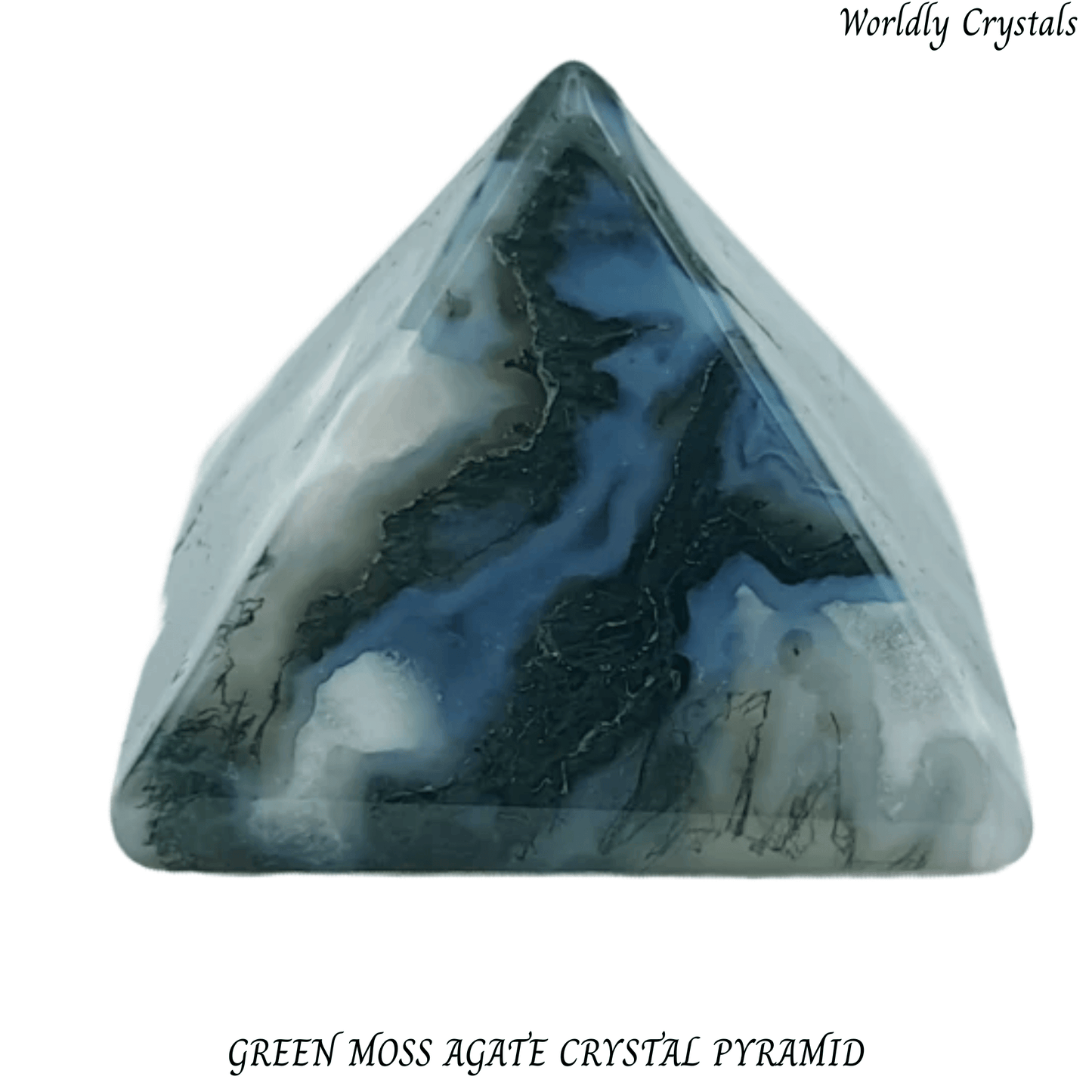 Pyramid Agate Green Moss