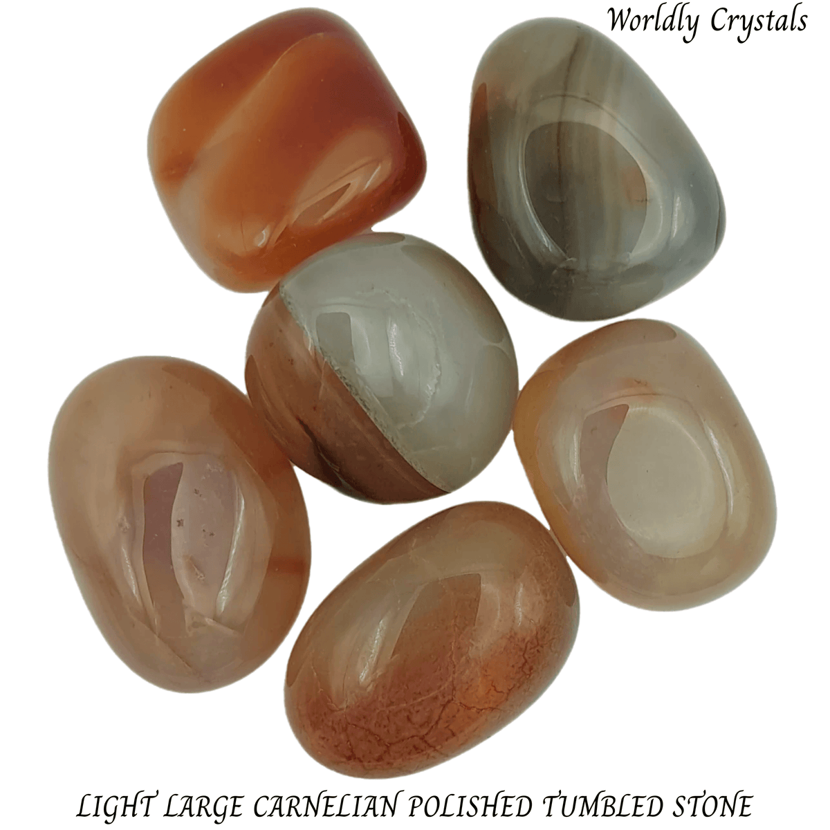 Tumbled Polished Carnelian Large Light
