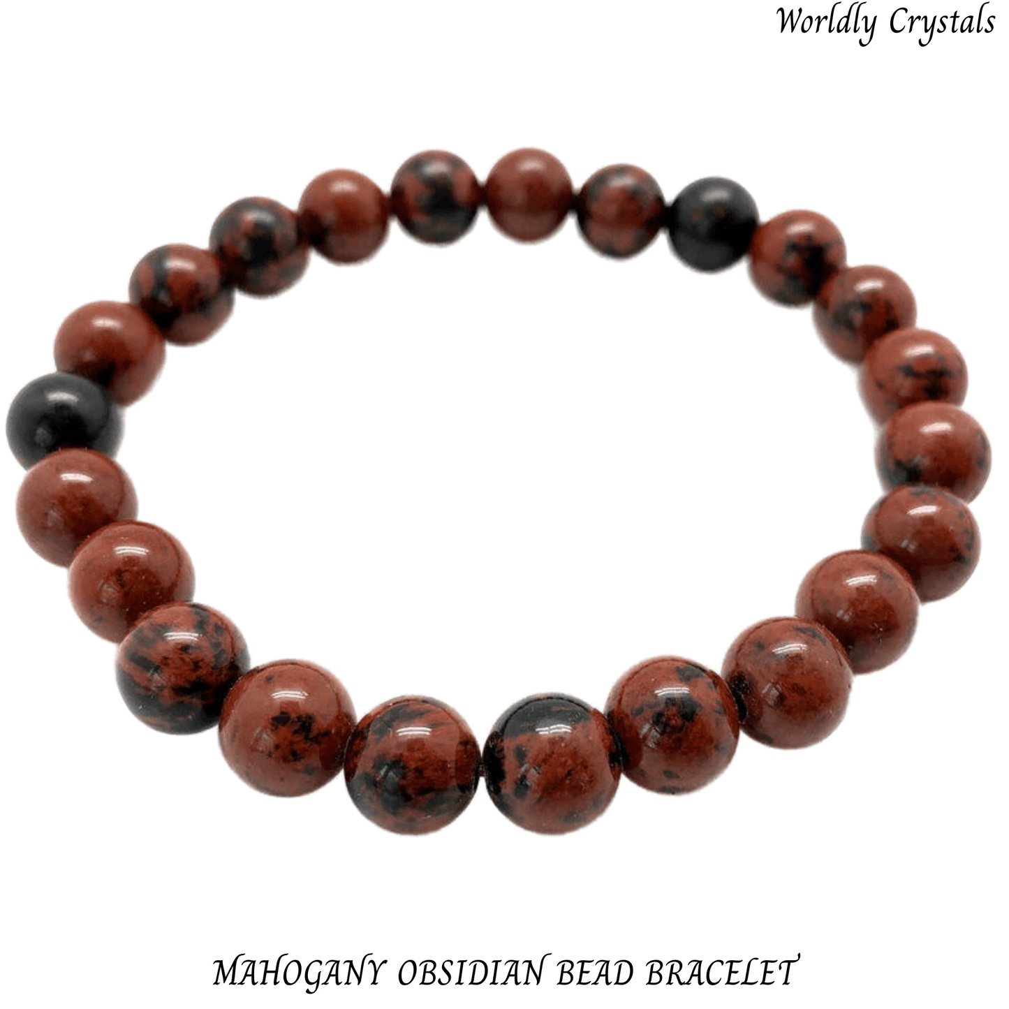 Bead Bracelet Obsidian Mahogany