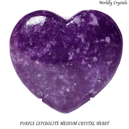 Heart Lepidolite Purple Medium