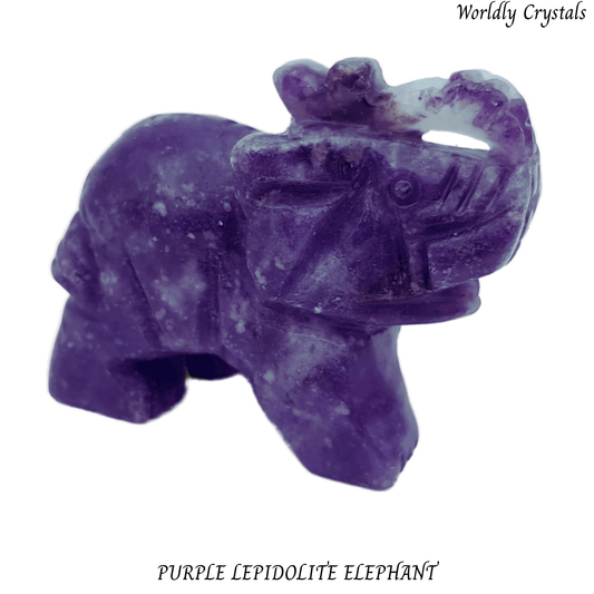 Elephant Lepidolite Purple