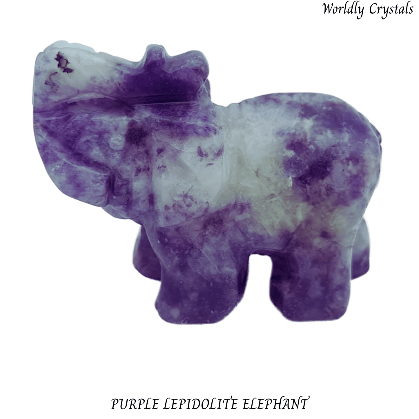 Elephant Lepidolite Purple