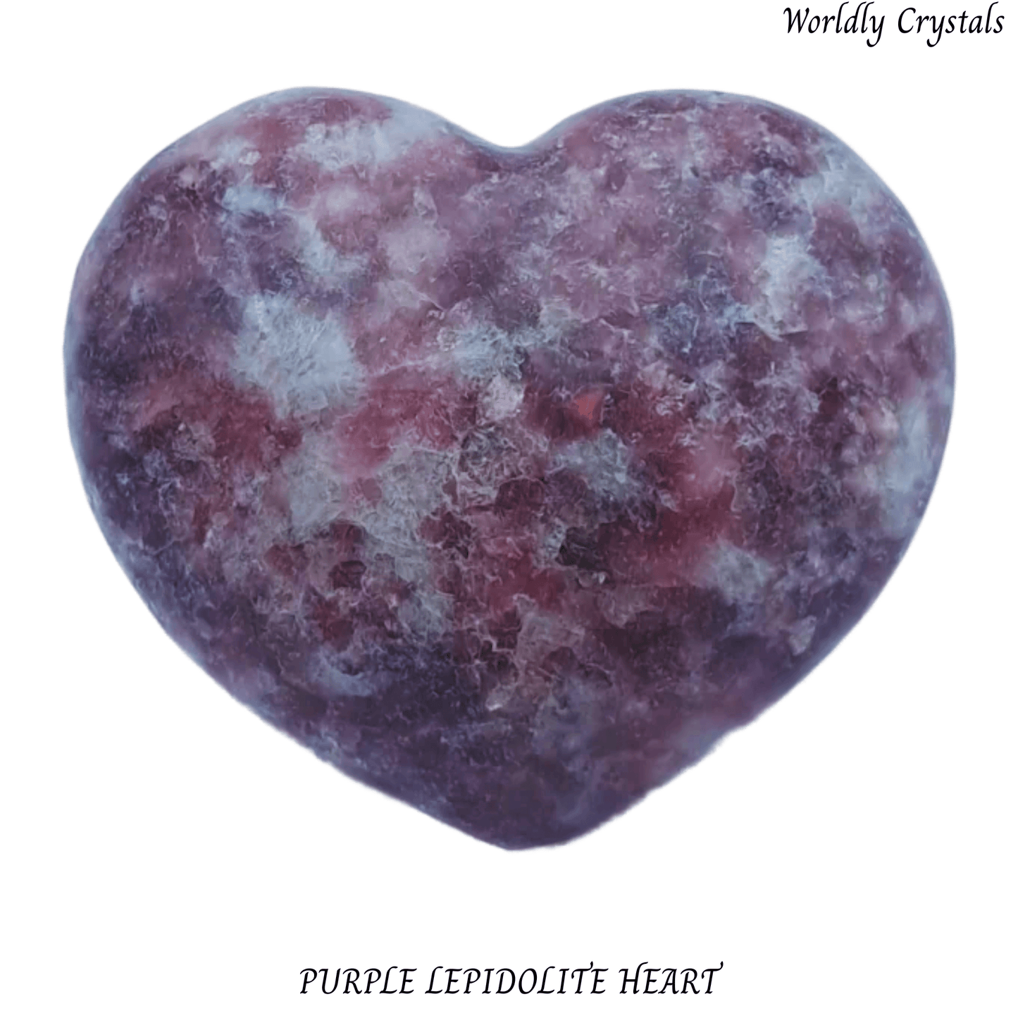 Heart Lepidolite Purple Medium