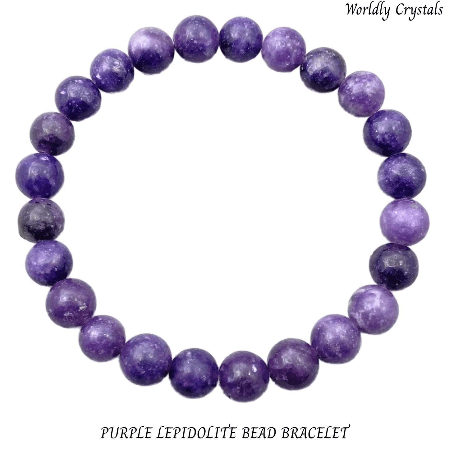 Bead Bracelet Lepidolite Purple