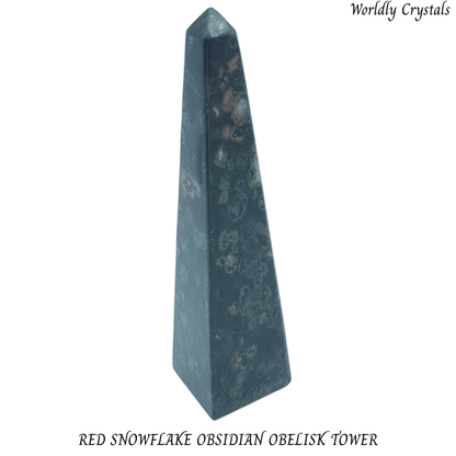 Obelisk Obsidian Snowflake Red