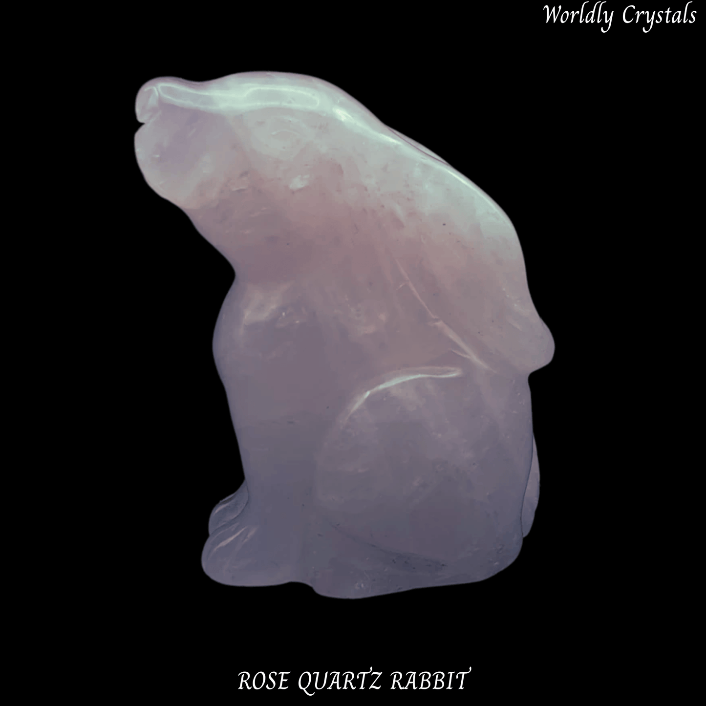 Rabbit Rose Quartz Standing