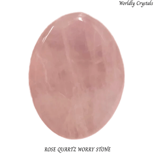 Worry Stone Rose Quartz Oval