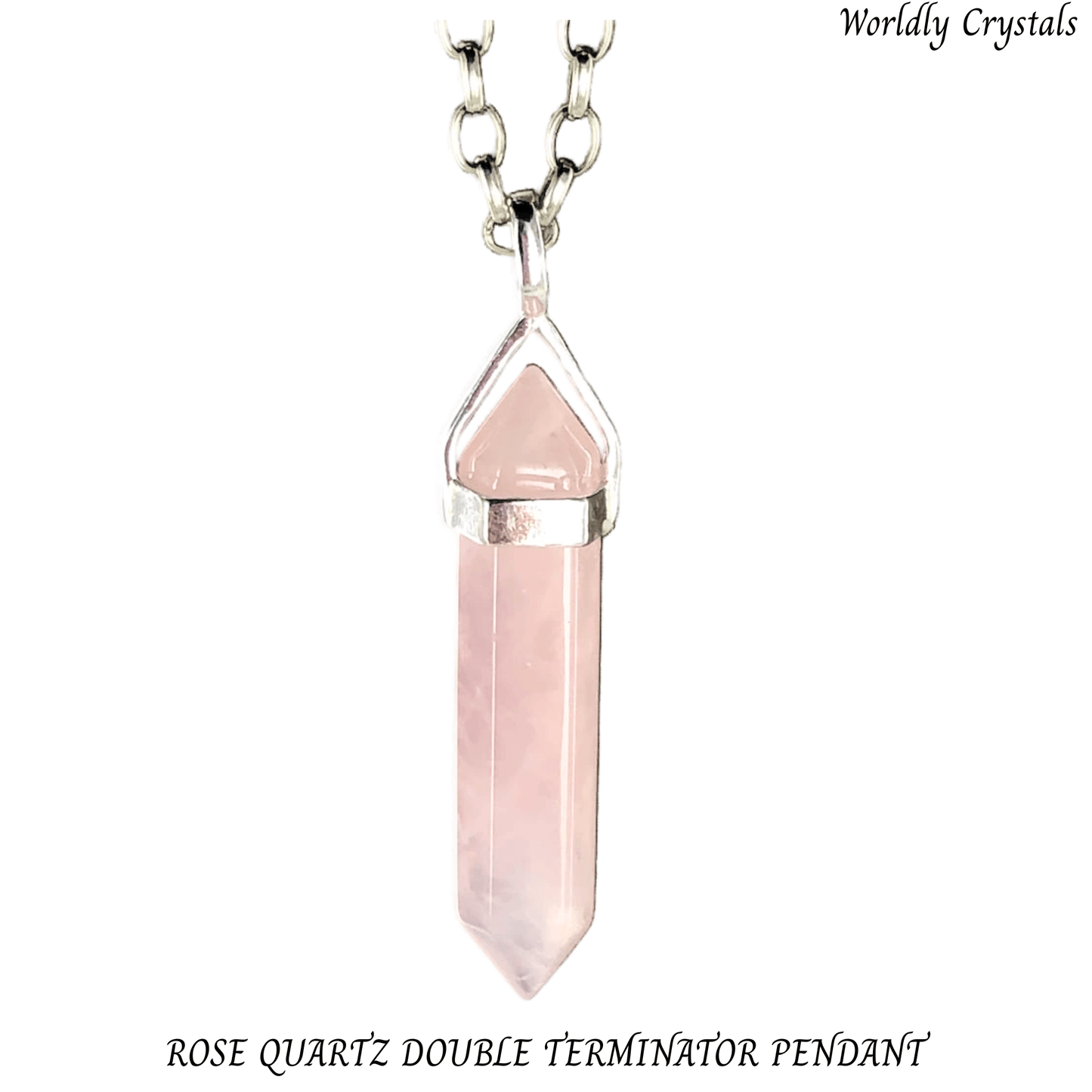 Pendant Rose Quartz Double Terminator