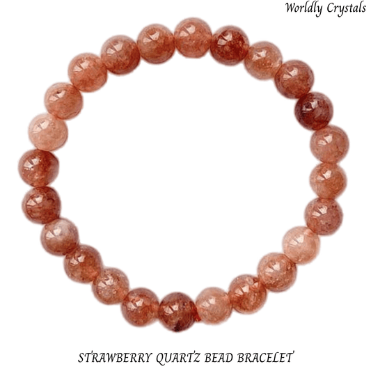 Bead Bracelet Quartz Strawberry