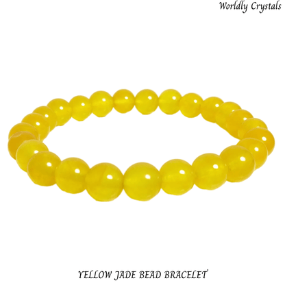 Bead Bracelet Jade Yellow