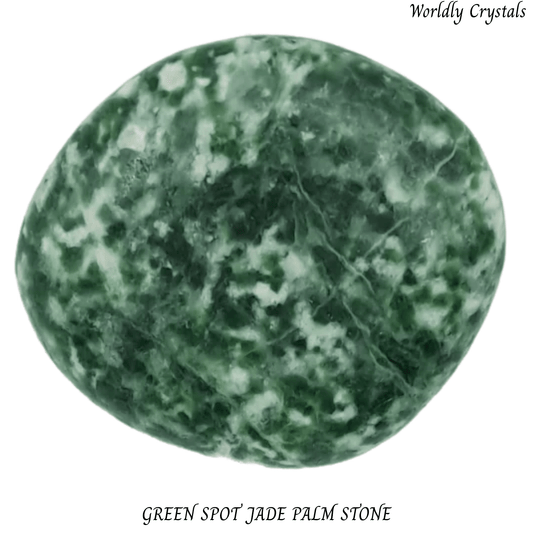 Palm Stone Jade Green Spot