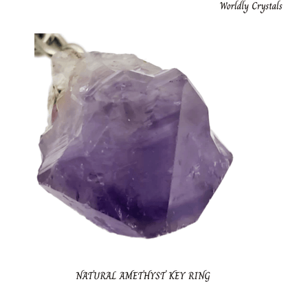 Keyring Amethyst Natural Rough