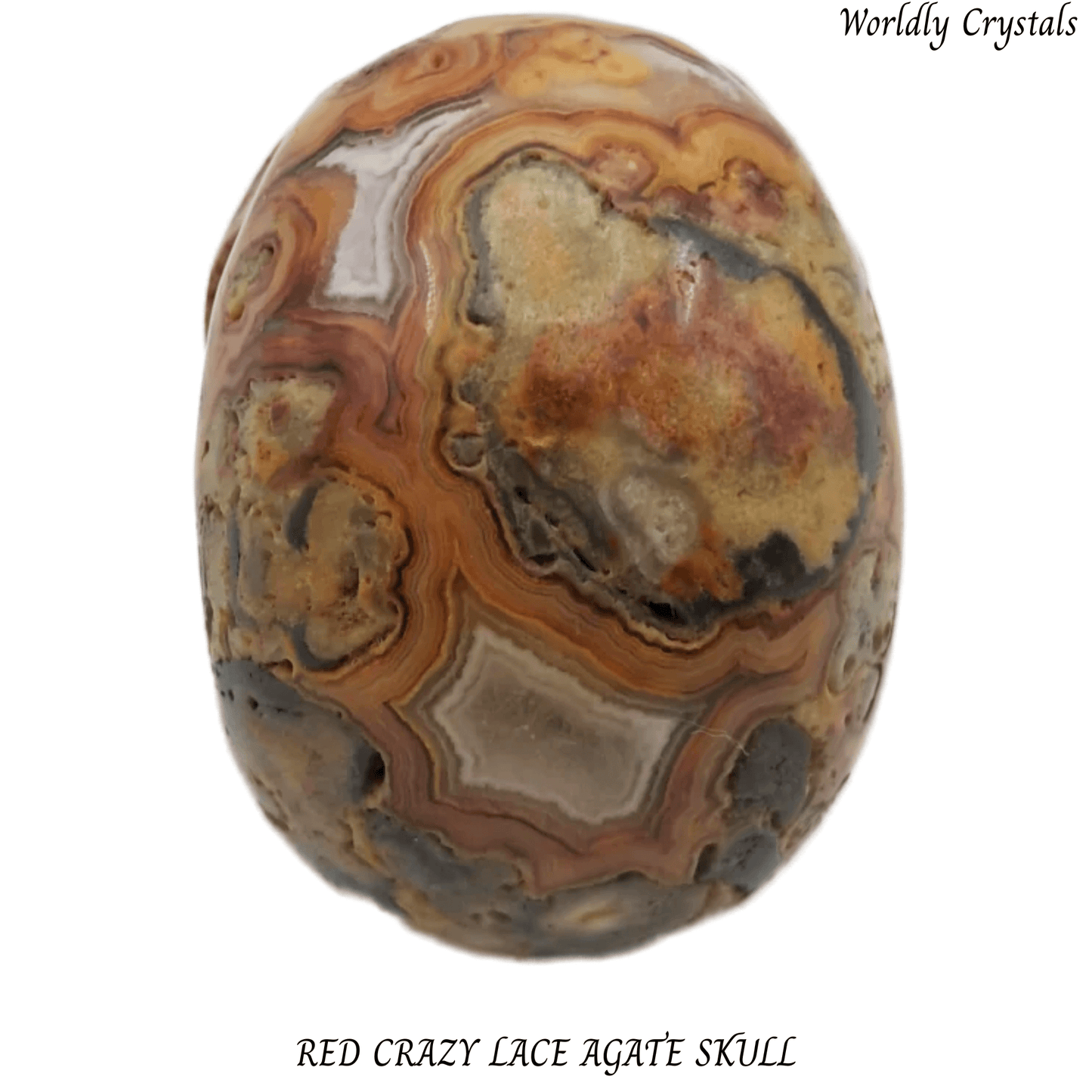 Skull Agate Crazy Lace Red
