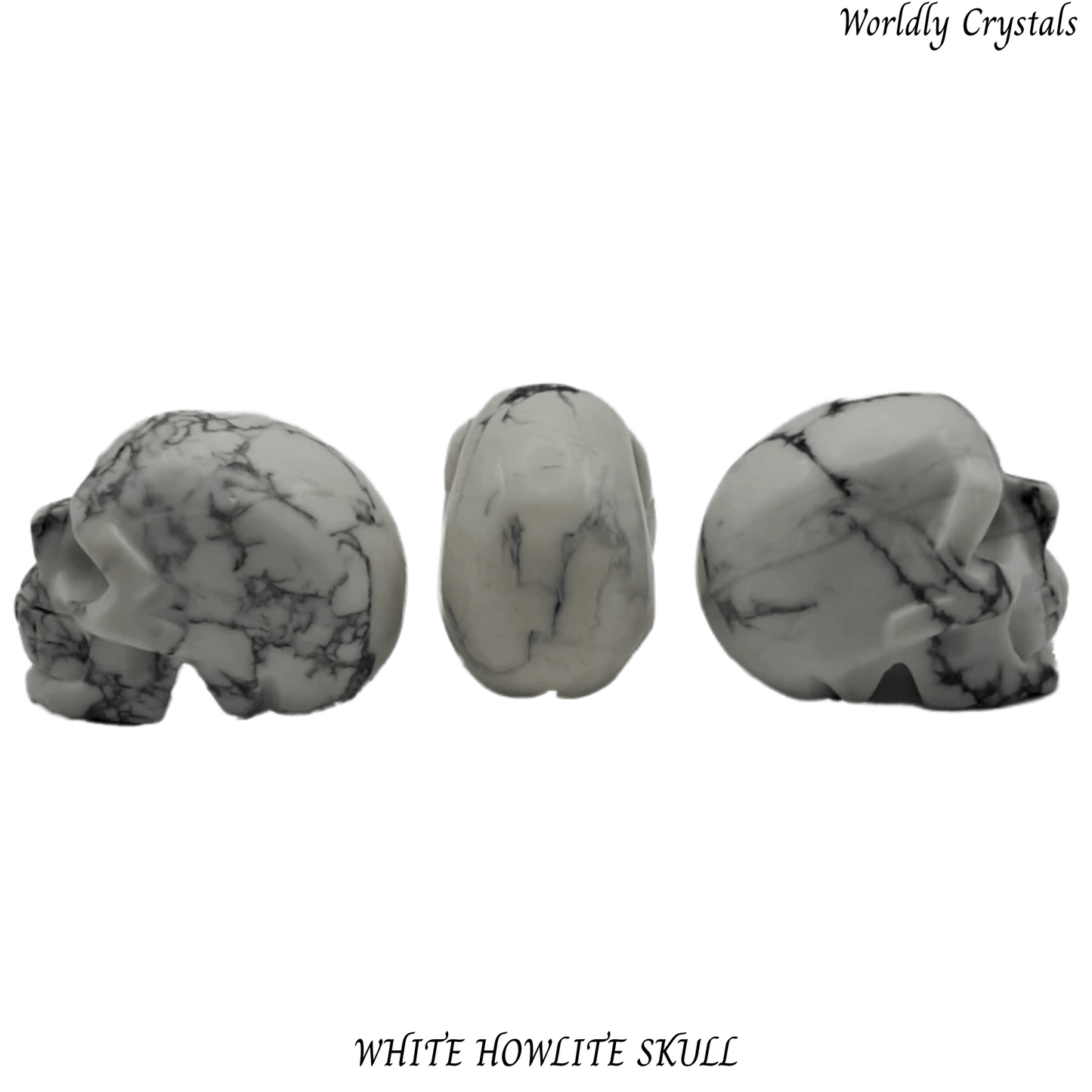 Skull Howlite White