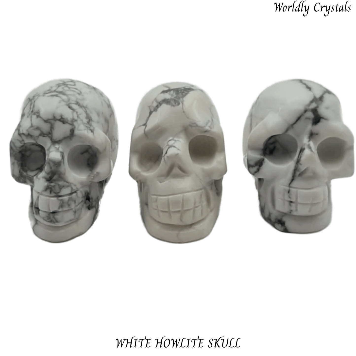 Skull Howlite White