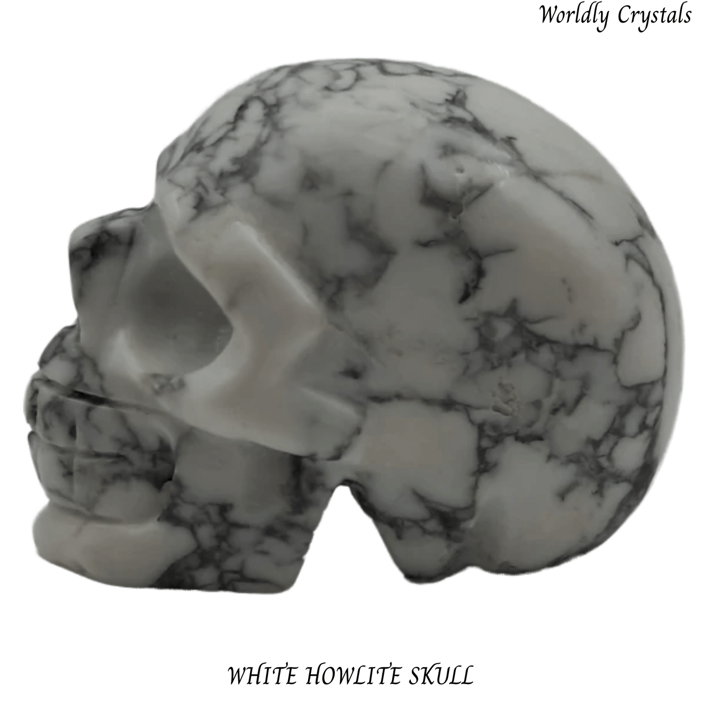 Skull Howlite White